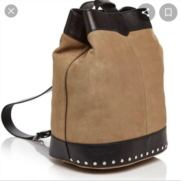 NWT Rebecca Minkoff Mission Sling Backpack Studded Rebecca Minkoff Black Leather Star Studded Crossbody Bag main image 3